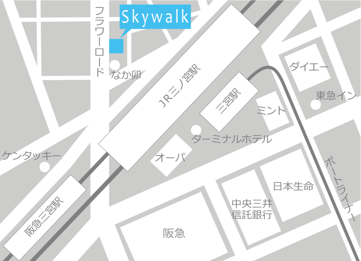 スタジオへのアクセス地図